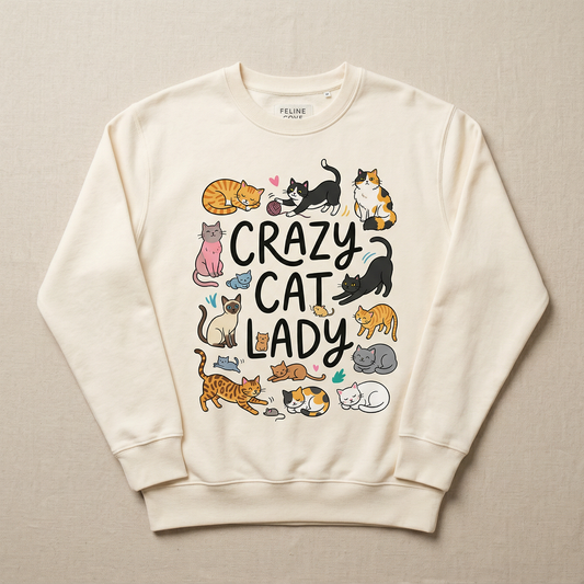 Crazy Cat Lady Crewneck Sweatshirt