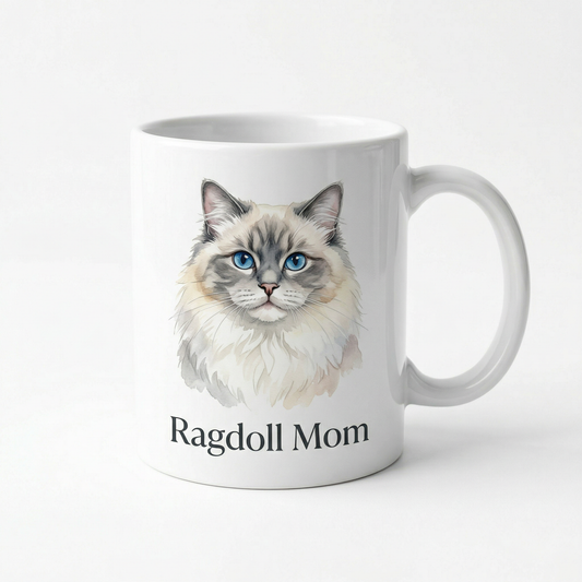 Ragdoll Cat Mom Ceramic Mug