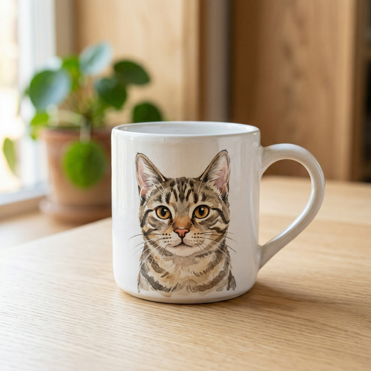 Tabby Cat Mom Ceramic Mug