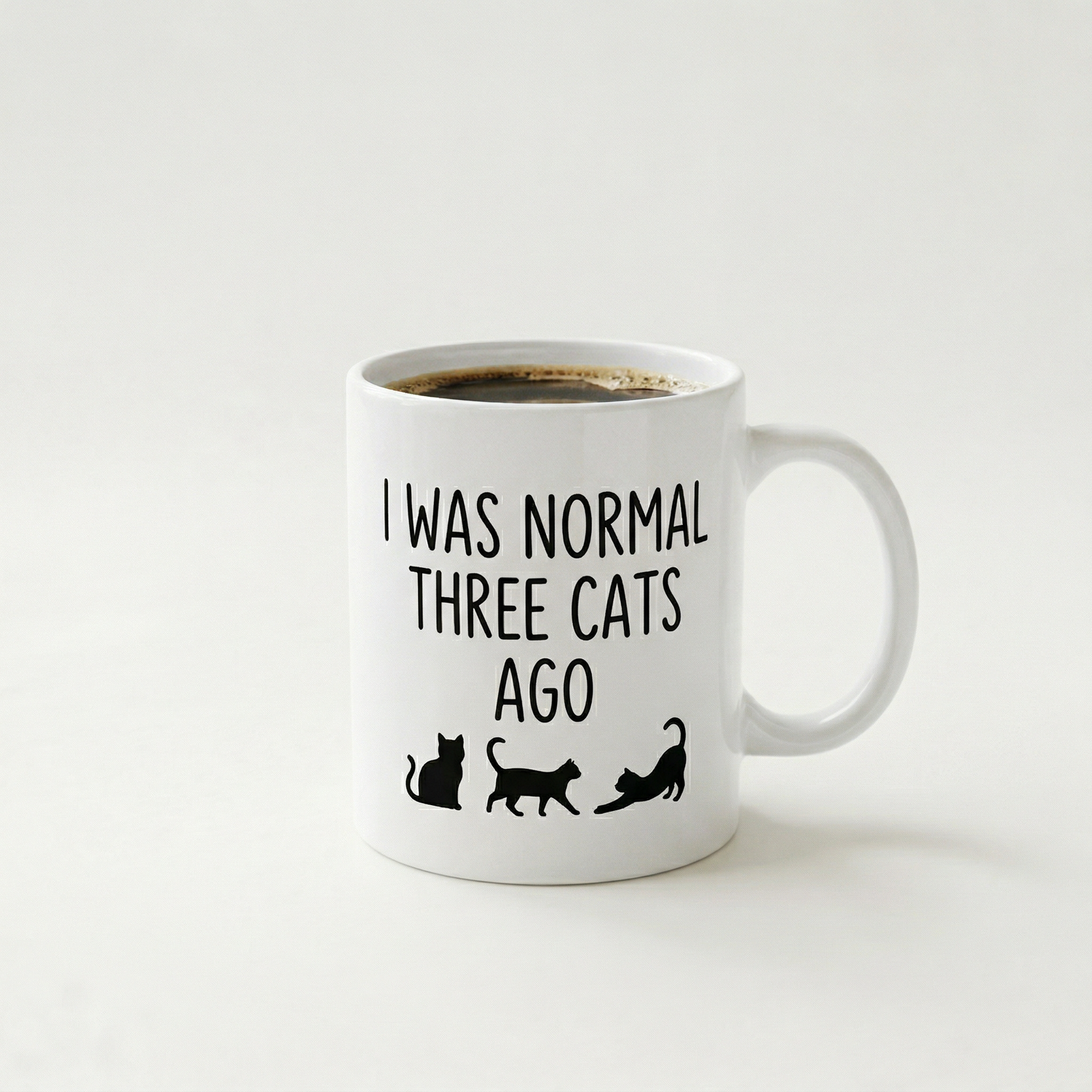 I Was Normal Three Cats Ago Funny Coffee Mug