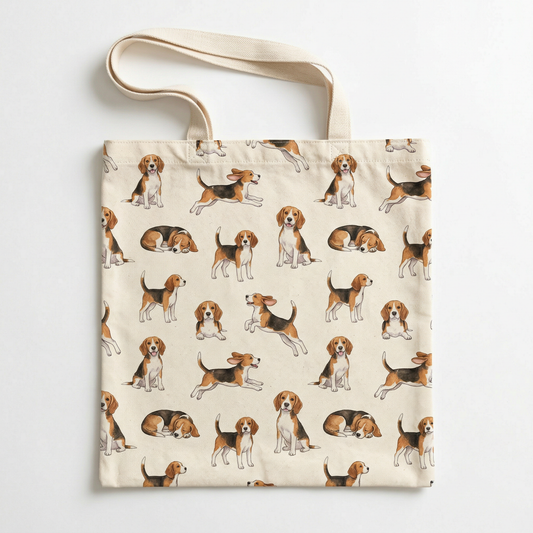 Beagle Mom All-Over Print Canvas Tote Bag
