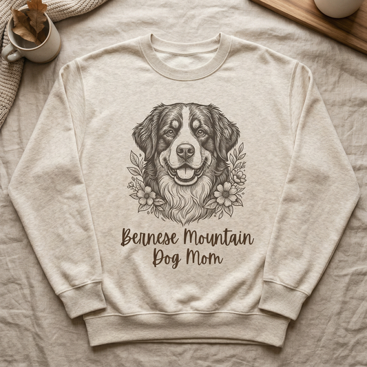 Bernese Mountain Dog Mom Sweatshirt | Watercolor Gift